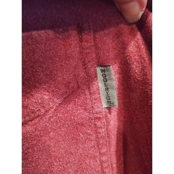 Woolrich Holiday Chamois Flannel Men's 2XL Burgundy Button Long Sleeve Pocket - Picture 3 of 5